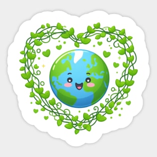 Earth Day 2024 Heart Earth Day Kids Boys Girl Sticker